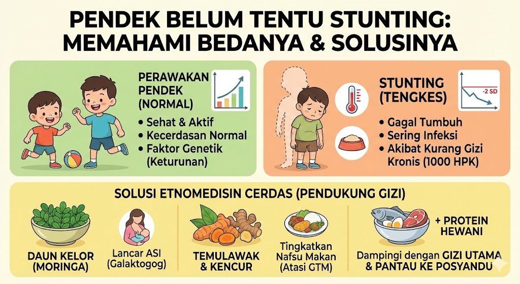 Pendek Belum Tentu Stunting: Memahami Definisi Tepat & Solusi Etnomedisin yang Cerdas